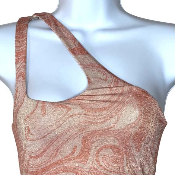 NEW L*Space Phoebe One-Piece One Shoulder Cut Out Swimsuit Orange Women 4 NWOT - Picture 6 of 13